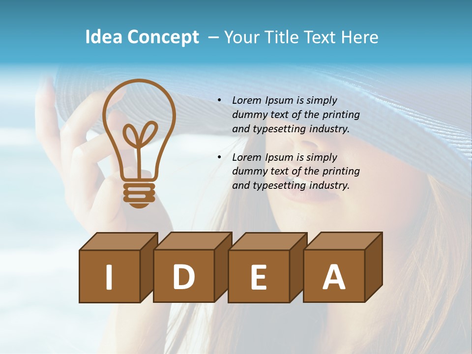 Beautiful Sea Glamour PowerPoint Template