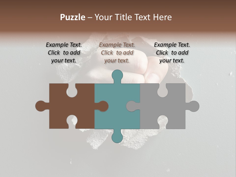 Thumb Knocking Strength PowerPoint Template