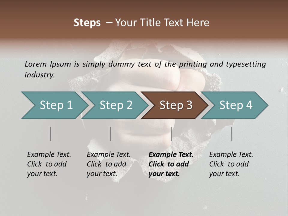 Thumb Knocking Strength PowerPoint Template