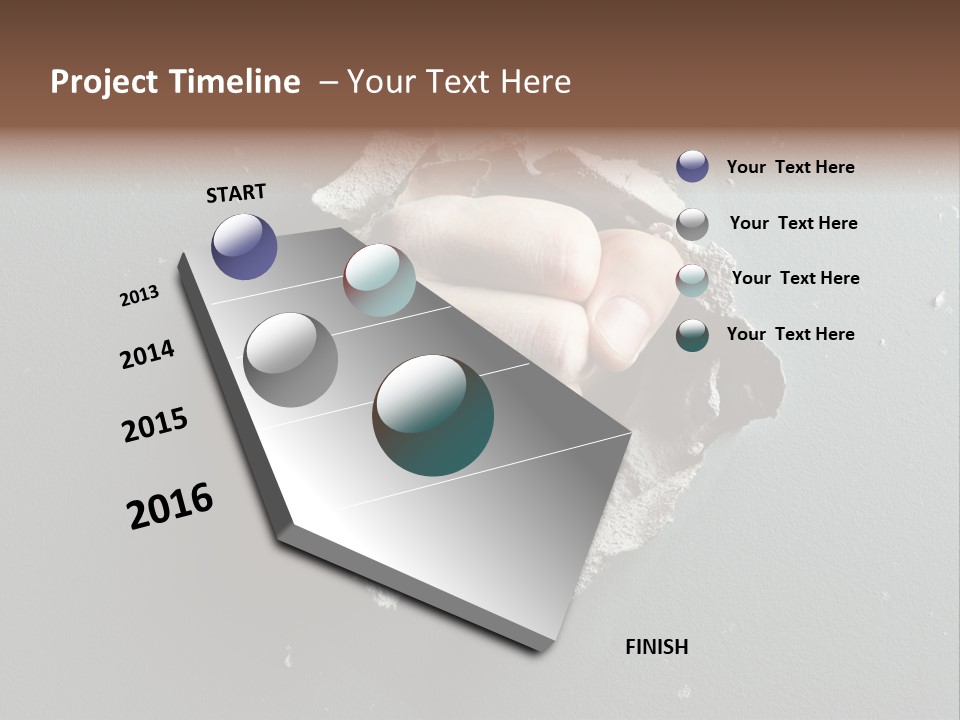 Thumb Knocking Strength PowerPoint Template