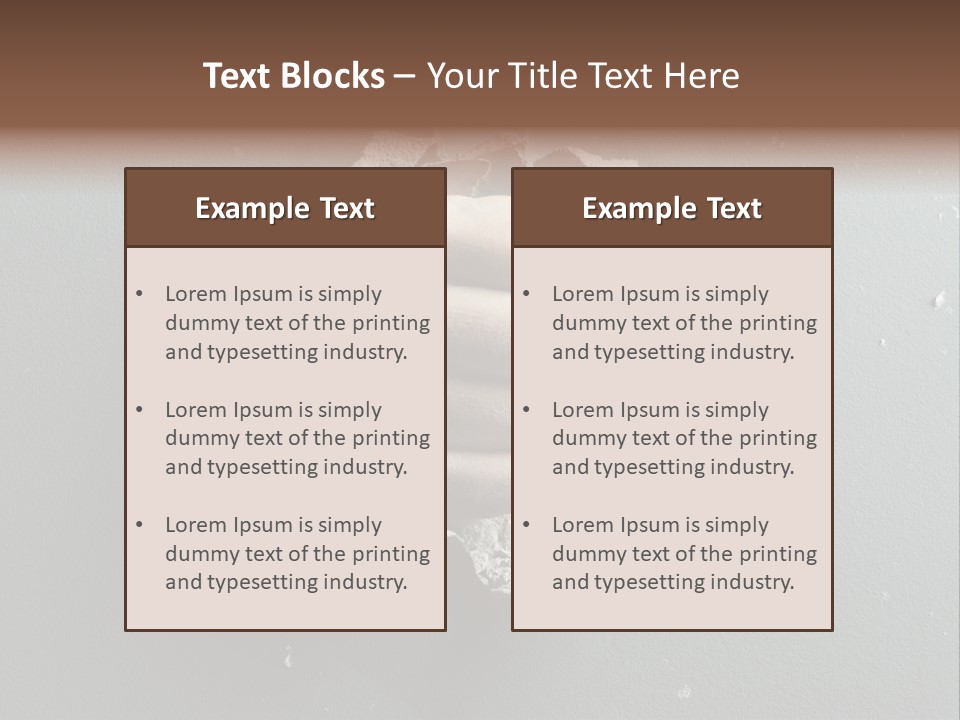 Thumb Knocking Strength PowerPoint Template