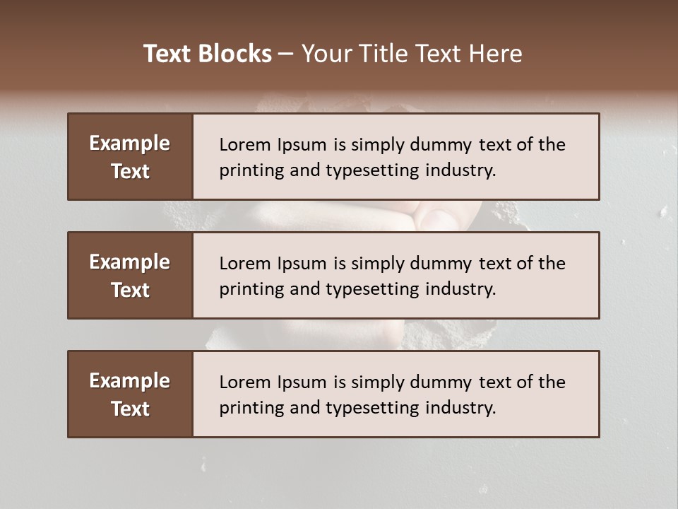 Thumb Knocking Strength PowerPoint Template