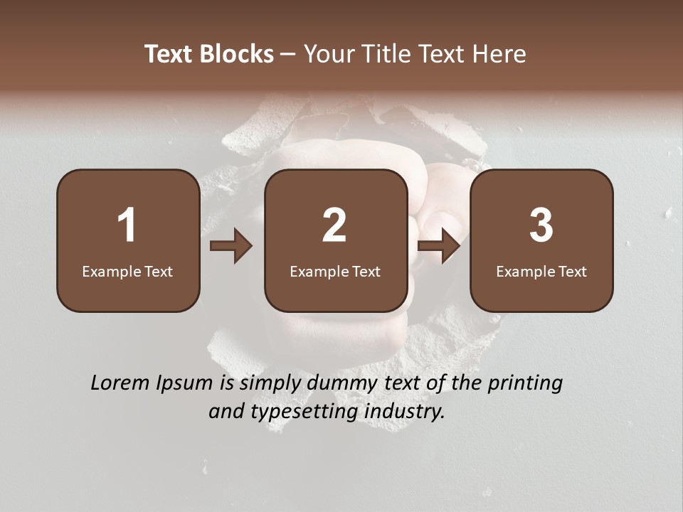 Thumb Knocking Strength PowerPoint Template