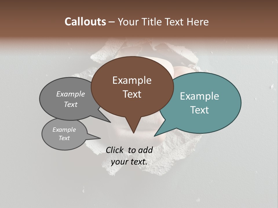 Thumb Knocking Strength PowerPoint Template
