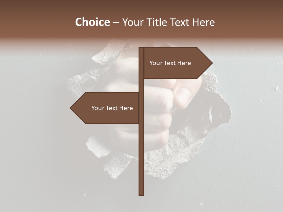 Thumb Knocking Strength PowerPoint Template