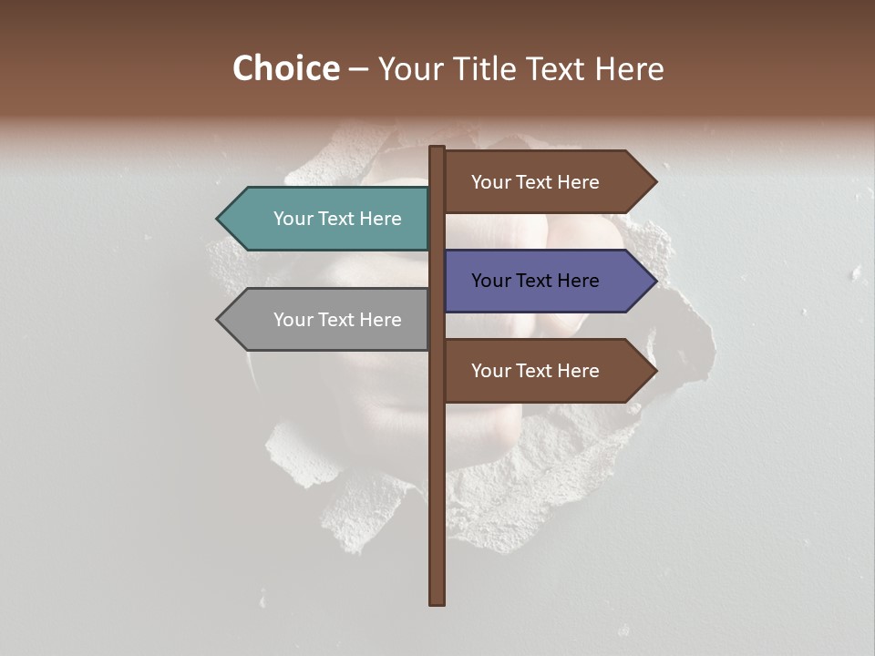 Thumb Knocking Strength PowerPoint Template