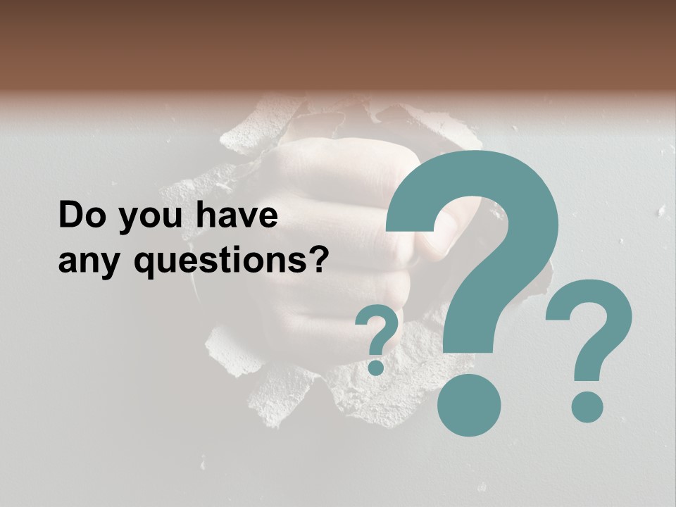 Thumb Knocking Strength PowerPoint Template