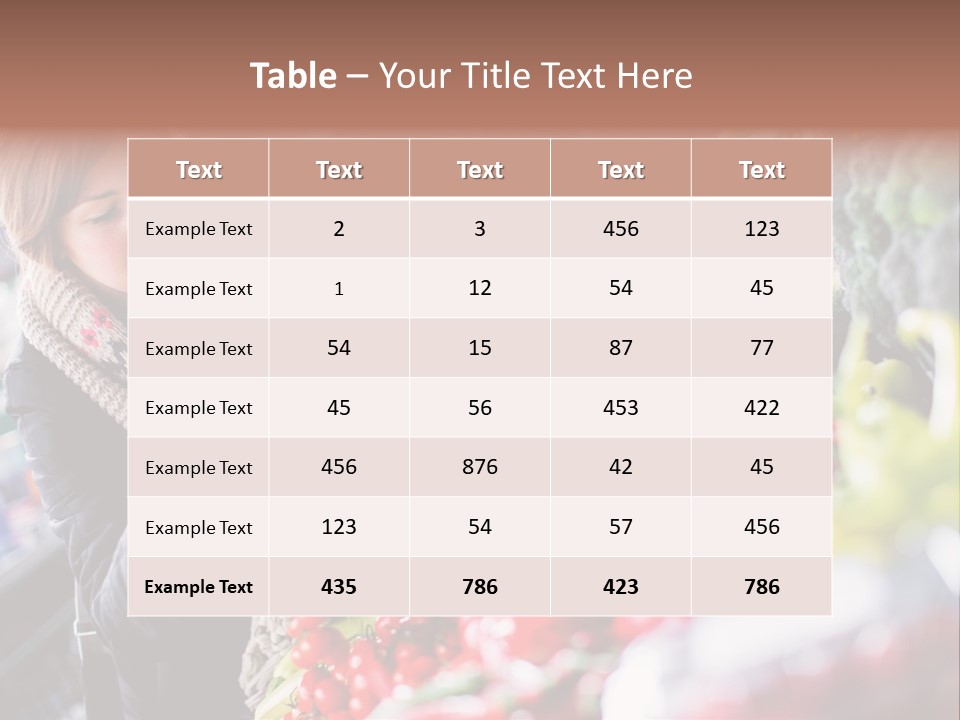 Market Nutrition Variety PowerPoint Template