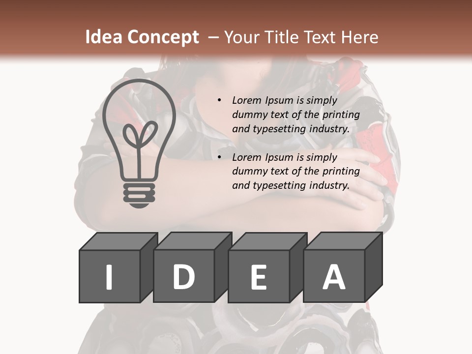 Expressive Woman Size PowerPoint Template