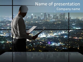 Window Home Frame PowerPoint Template