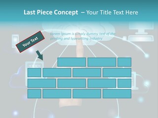 A Person Touching A Cloud With A Finger On It PowerPoint Template