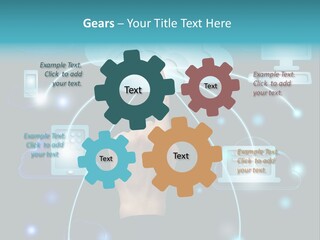 A Person Touching A Cloud With A Finger On It PowerPoint Template