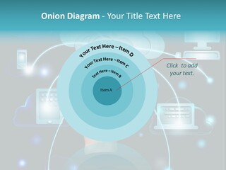 A Person Touching A Cloud With A Finger On It PowerPoint Template