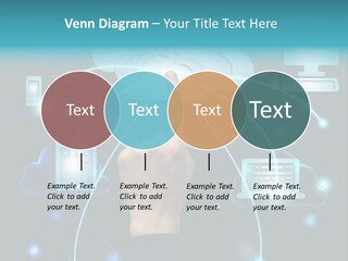 A Person Touching A Cloud With A Finger On It PowerPoint Template