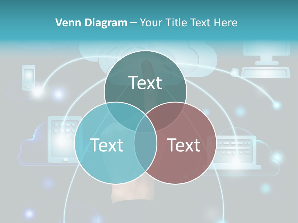 A Person Touching A Cloud With A Finger On It PowerPoint Template