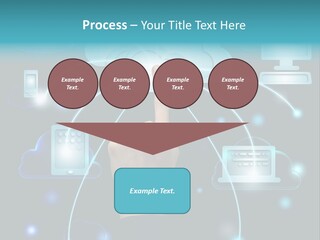 A Person Touching A Cloud With A Finger On It PowerPoint Template