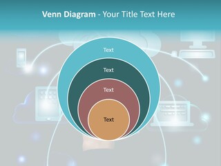 A Person Touching A Cloud With A Finger On It PowerPoint Template