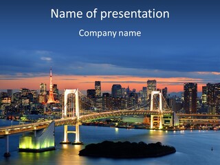 Tokyo Prefecture Scene Landmark PowerPoint Template