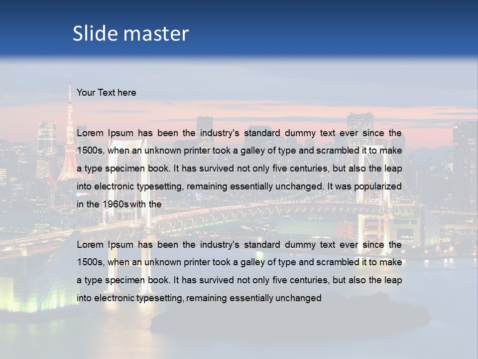 Tokyo Prefecture Scene Landmark PowerPoint Template