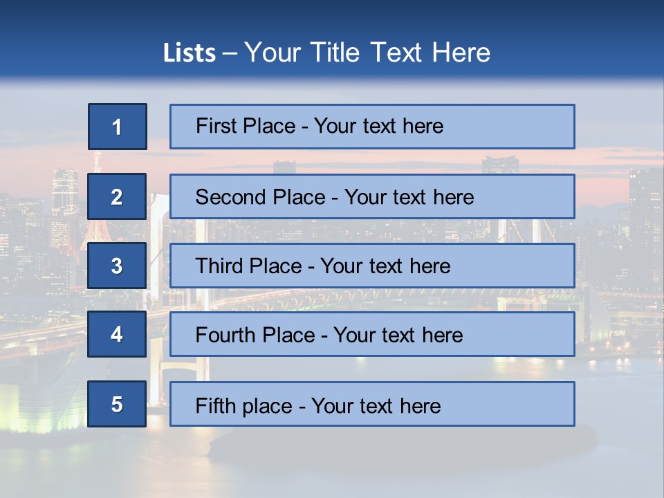 Tokyo Prefecture Scene Landmark PowerPoint Template