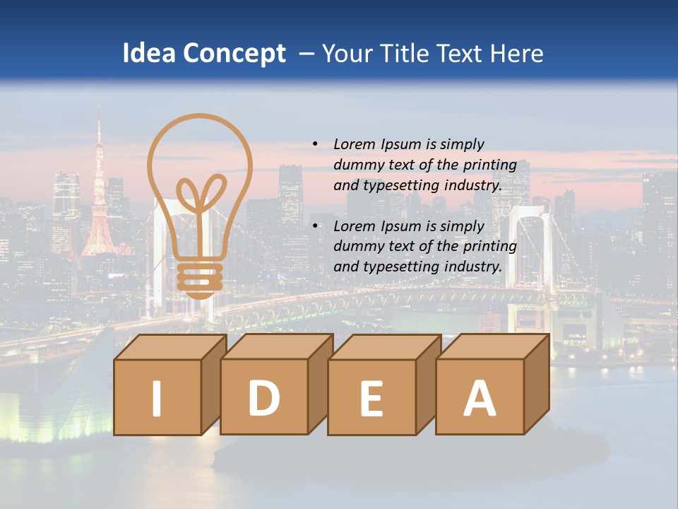 Tokyo Prefecture Scene Landmark PowerPoint Template