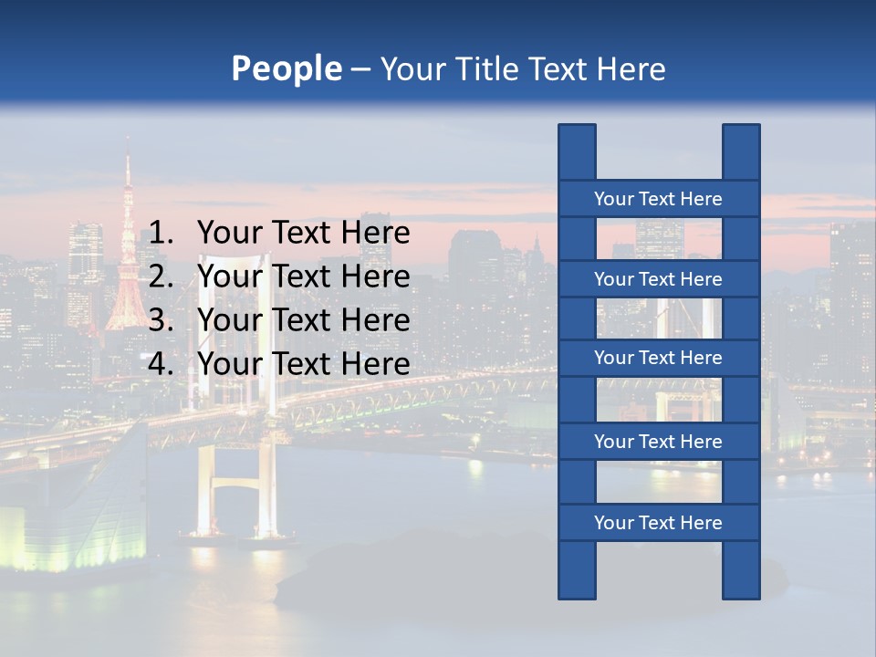 Tokyo Prefecture Scene Landmark PowerPoint Template