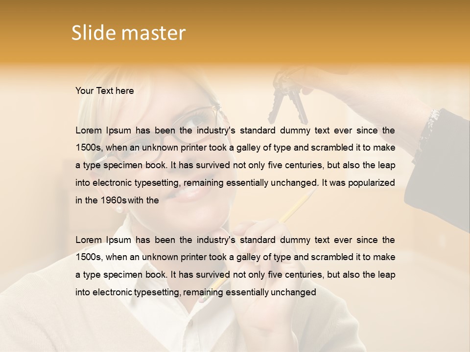 Key Interior Woman PowerPoint Template