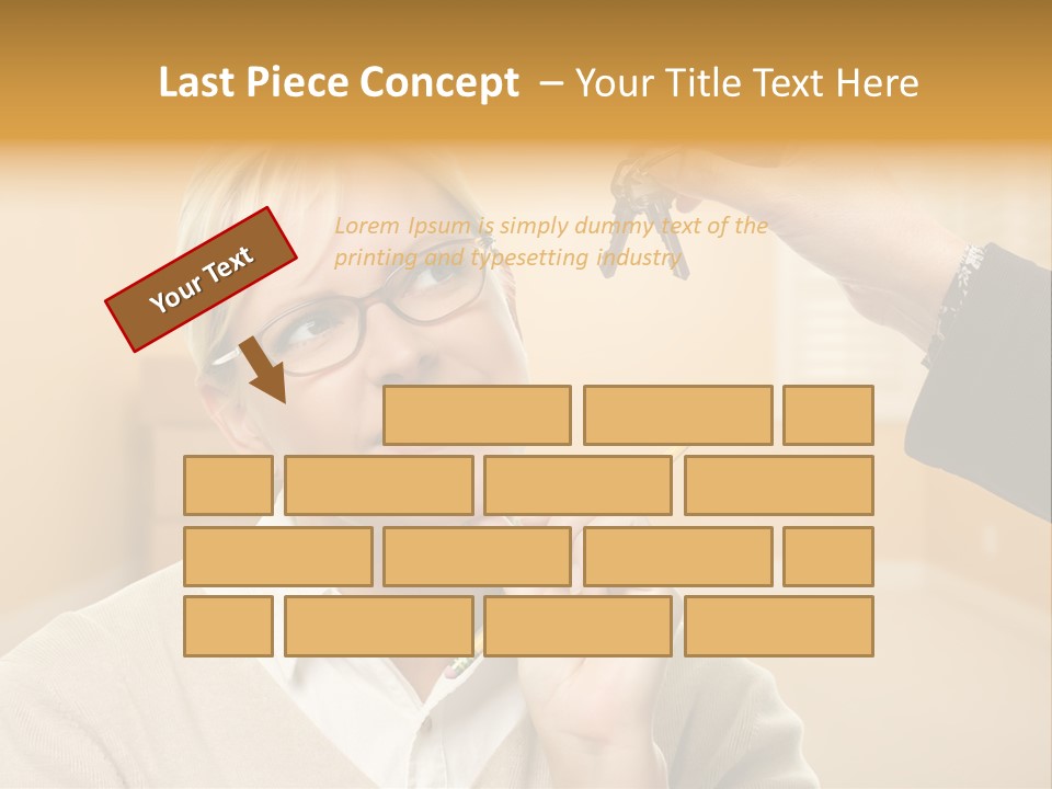 Key Interior Woman PowerPoint Template