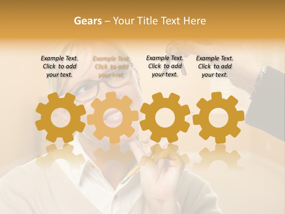 Key Interior Woman PowerPoint Template