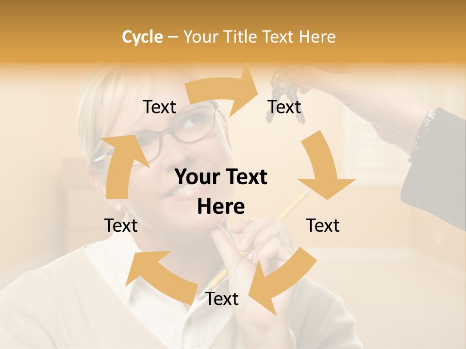 Key Interior Woman PowerPoint Template