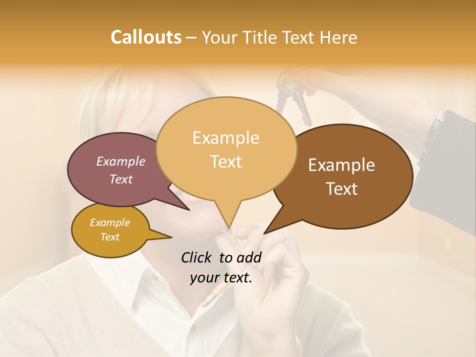 Key Interior Woman PowerPoint Template