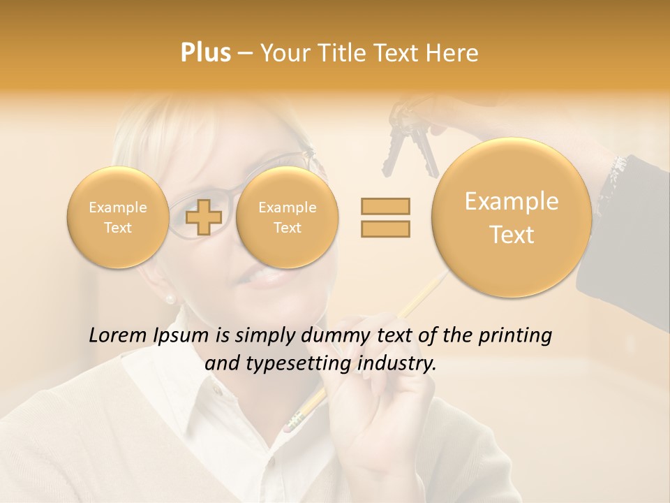 Key Interior Woman PowerPoint Template