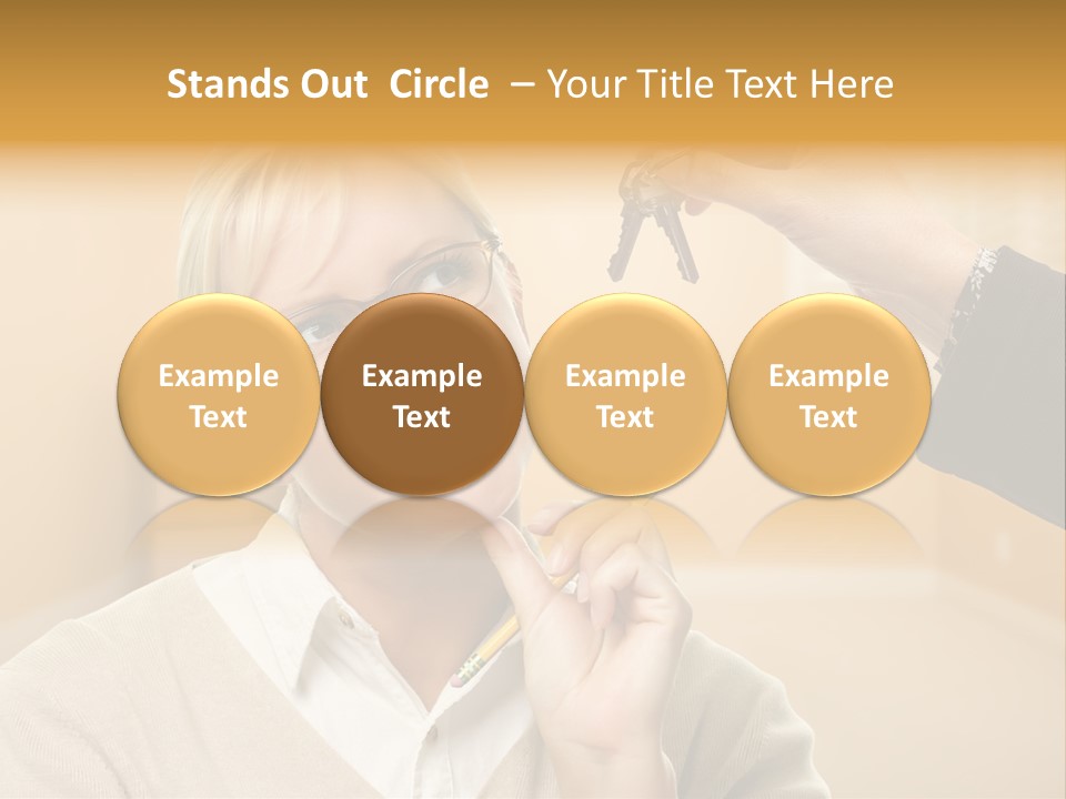 Key Interior Woman PowerPoint Template