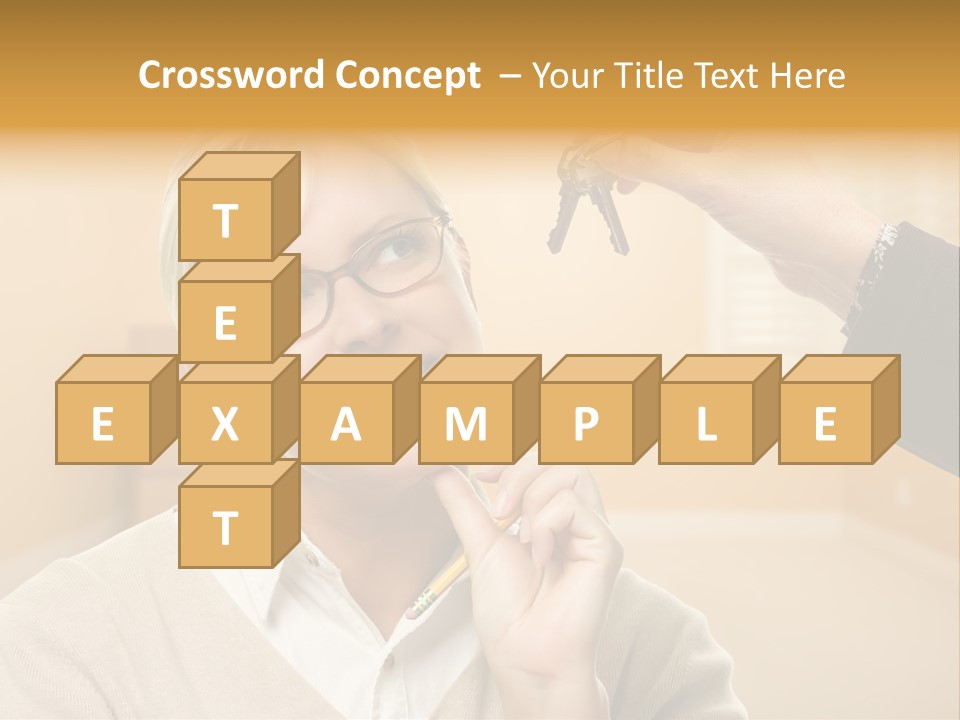 Key Interior Woman PowerPoint Template