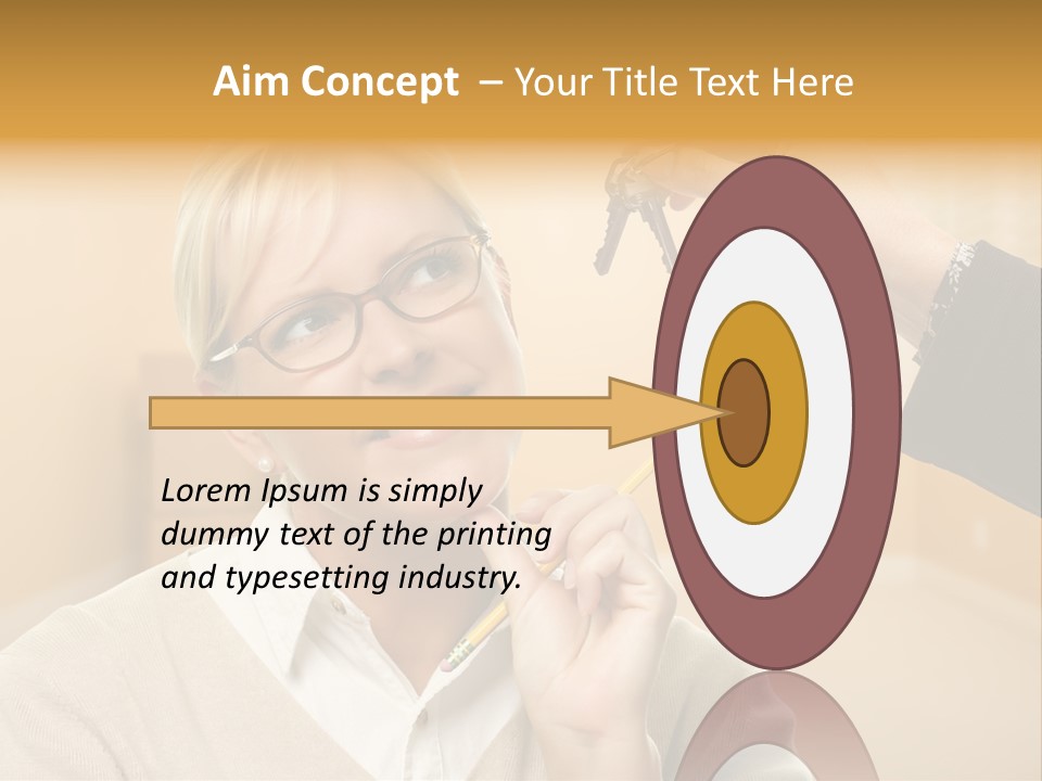 Key Interior Woman PowerPoint Template