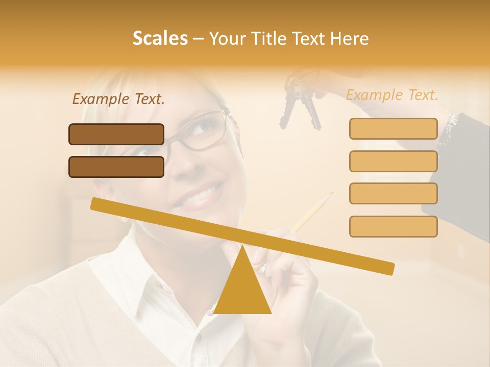 Key Interior Woman PowerPoint Template