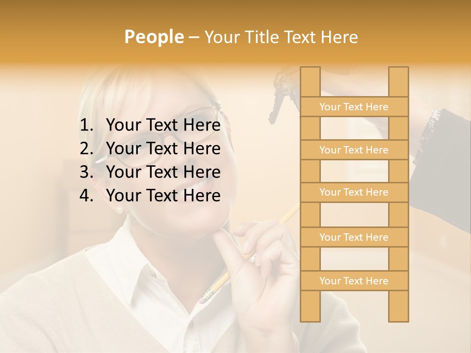 Key Interior Woman PowerPoint Template