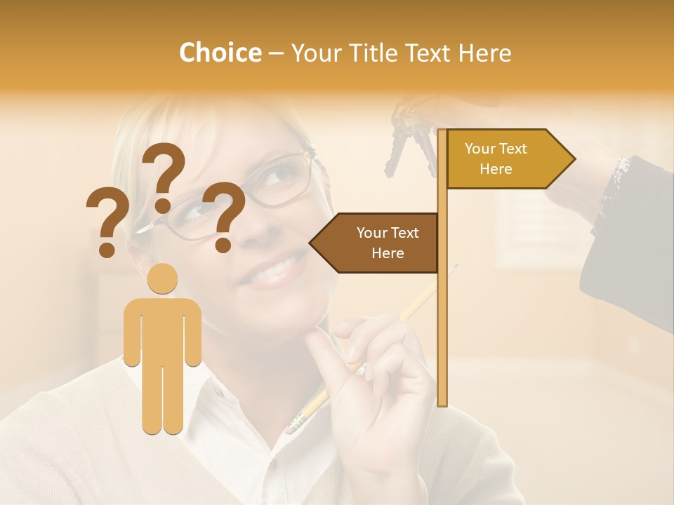 Key Interior Woman PowerPoint Template