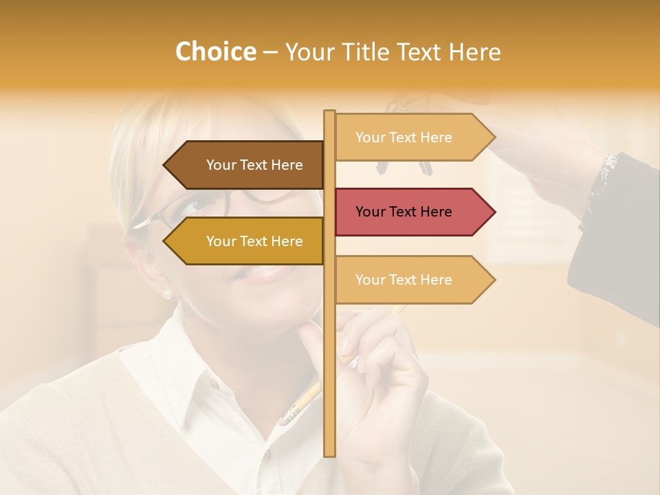 Key Interior Woman PowerPoint Template