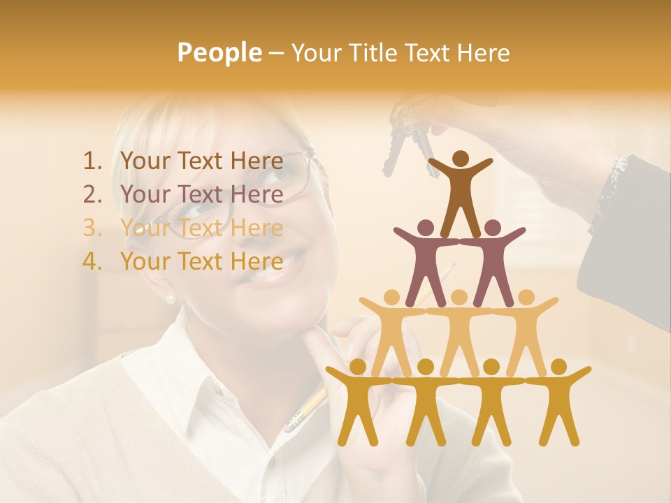 Key Interior Woman PowerPoint Template