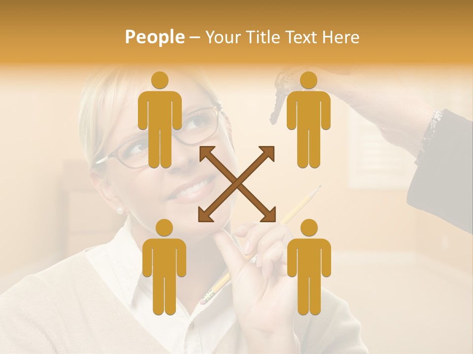 Key Interior Woman PowerPoint Template