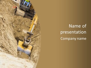 Gravel Mover Sand PowerPoint Template