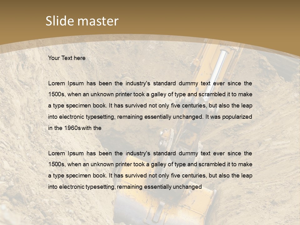 Gravel Mover Sand PowerPoint Template