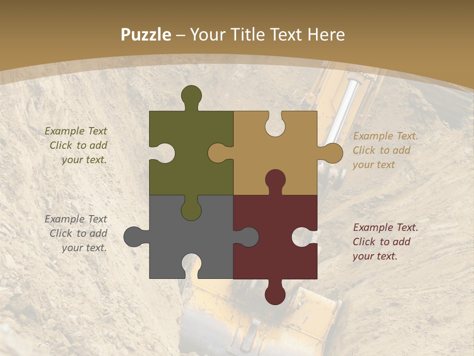 Gravel Mover Sand PowerPoint Template