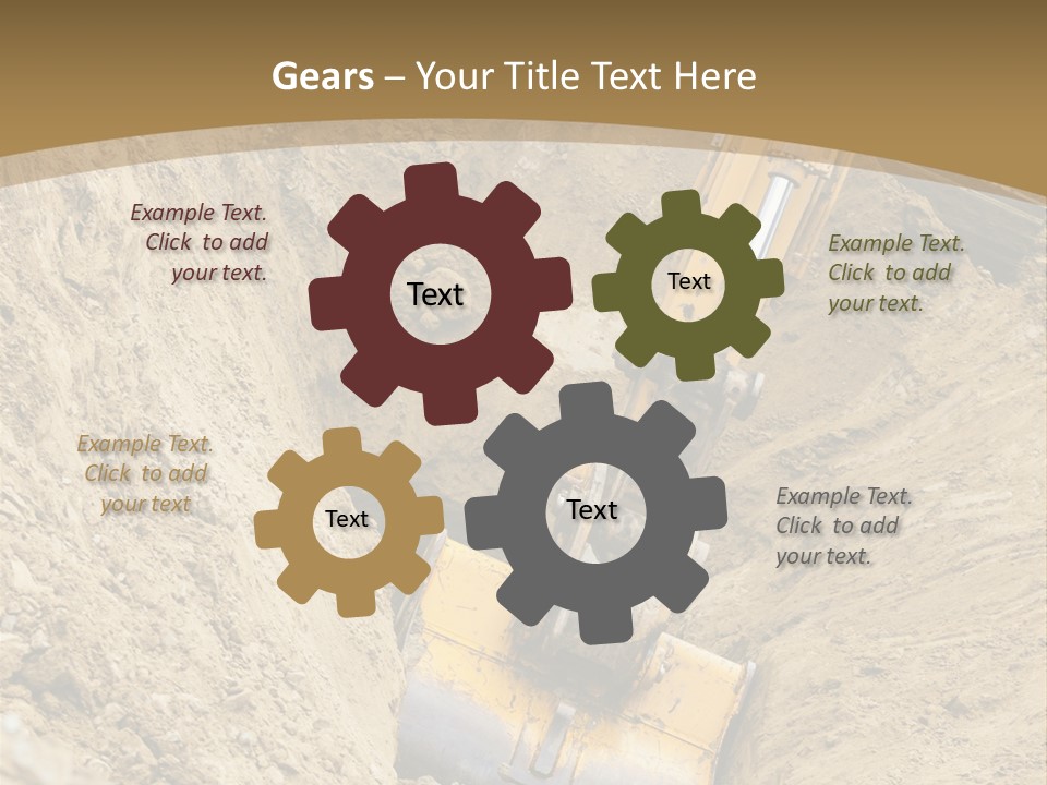 Gravel Mover Sand PowerPoint Template