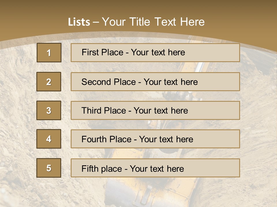 Gravel Mover Sand PowerPoint Template