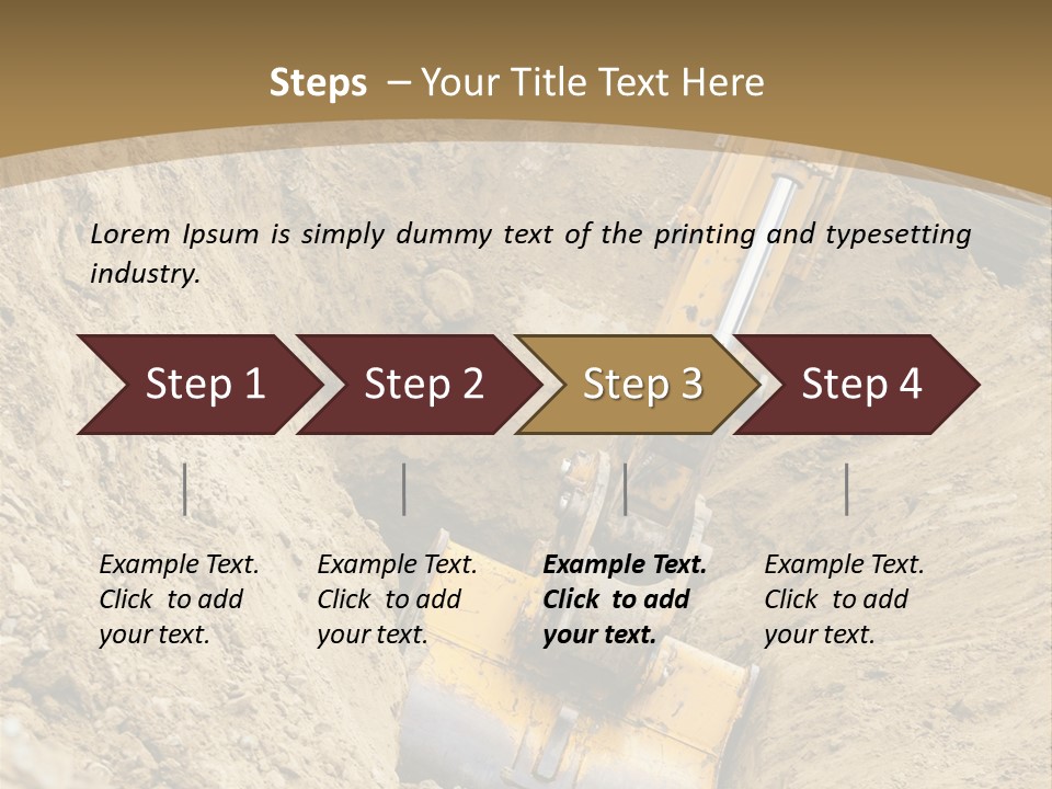 Gravel Mover Sand PowerPoint Template