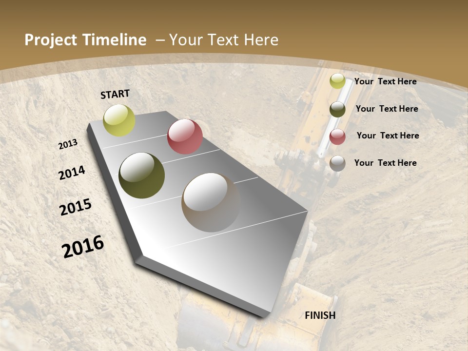 Gravel Mover Sand PowerPoint Template
