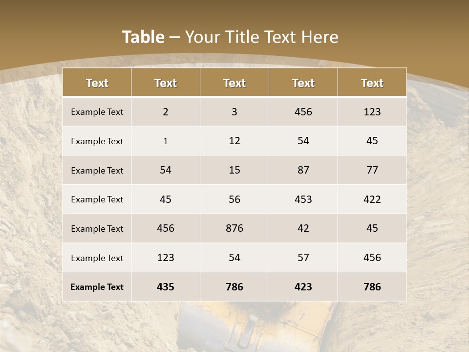 Gravel Mover Sand PowerPoint Template
