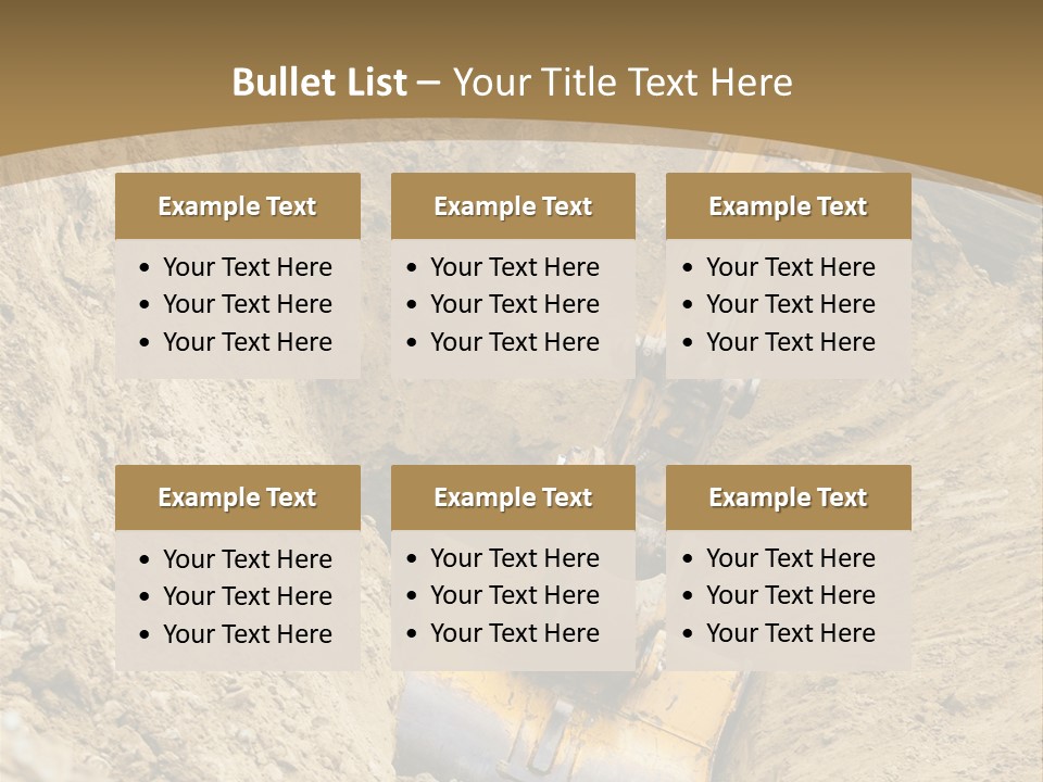 Gravel Mover Sand PowerPoint Template